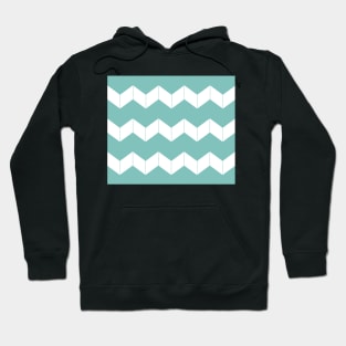 Abstract geometric pattern - zigzag - blue and white. Hoodie